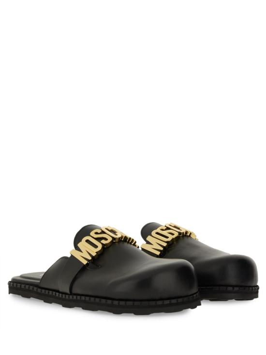 25SS 모스키노 뮬/슬리퍼 MA10162G1M MF0000 BLACK - MOSCHINO