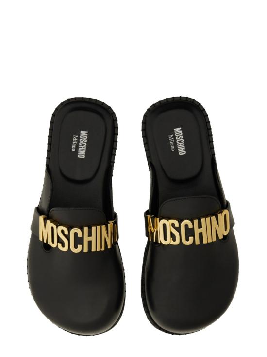 25SS 모스키노 뮬/슬리퍼 MA10162G1M MF0000 BLACK - MOSCHINO