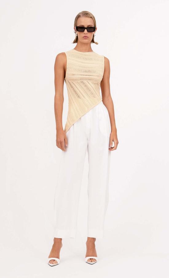  논살란트 레이블 스트레이트 팬츠 논샬런트 라벨 알피  화이트