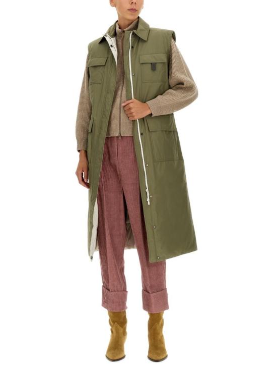  브루넬로 쿠치넬리 베스트 MB5749563P C8648 MILITARY GREEN - BRUNELLO CUCINELLI