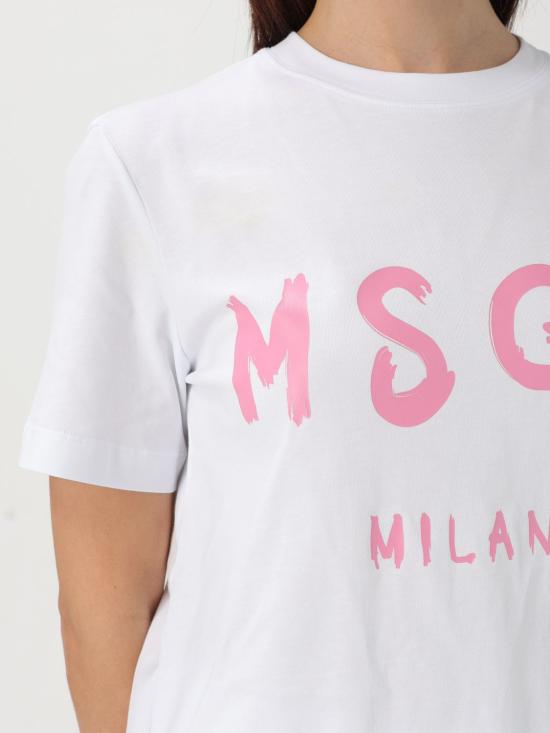 25SS 엠에스지엠 반팔 티셔츠 3441MDM51023700201A WHITE DOM - MSGM