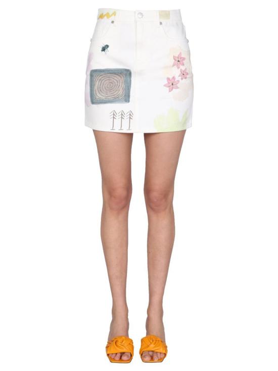  알렉산더 맥퀸 숏 스커트 680576 RSA059012 POWDER