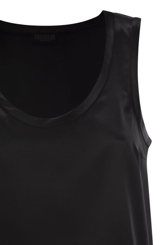 25SS 브루넬로 쿠치넬리 민소매 티셔츠 M0C59E0600 C101 Black - BRUNELLO CUCINELLI