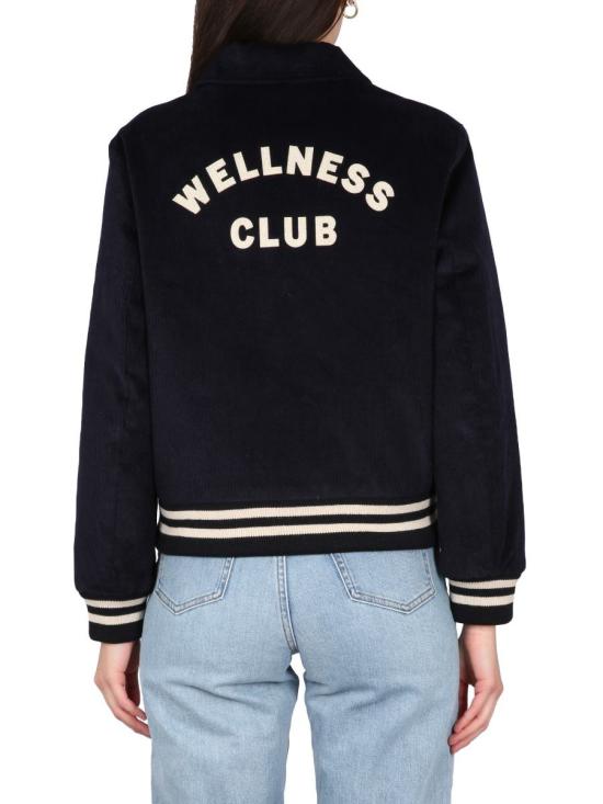  스포티앤리치 봄버 자켓 JA761NA NAVY CREAM BLUE - SPORTY & RICH