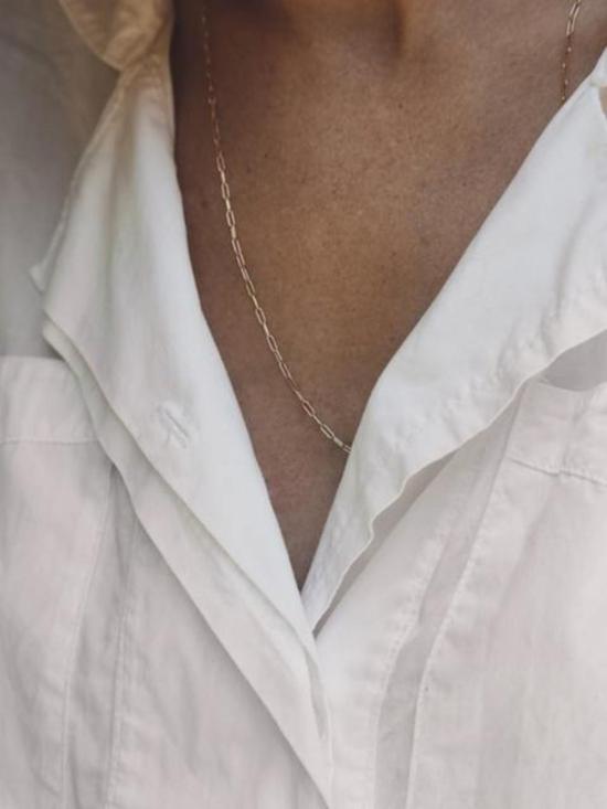  바비 카 목걸이/팬던트 Bobbie Carr 데미 라운드 롱 링크 페이퍼 클립 체인 - BOBBIE CARR