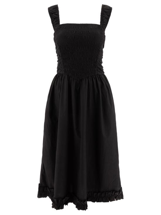 25SS 가니 미디 원피스 F9344099 Black