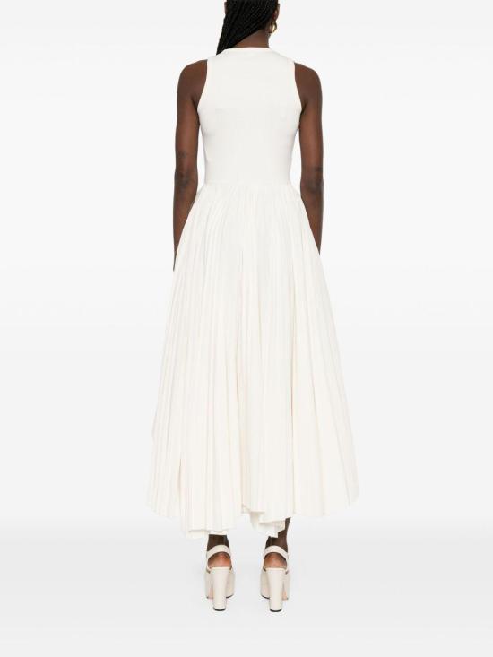 25SS 알렉산더 맥퀸 미디 원피스 814517QLAED 9015 WHITE - ALEXANDER MCQUEEN