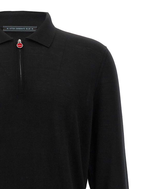 26SS 키톤 폴로 티셔츠 UMK0493K5 Black - KITON