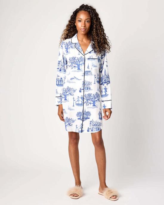  케이티 키메 라운지 웨어 뉴올리언스 투일 슬립 셔츠 네이비 - KATIE KIME