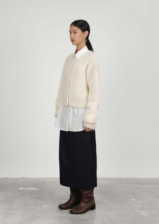  아모멘토 가디건 그랜드마 카디건 아이보리 - AMOMENTO