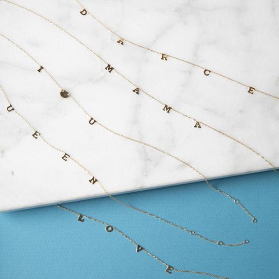  바비 카 목걸이/팬던트 Bobbie Carr 개인화된 공백 문자 목걸이 - BOBBIE CARR