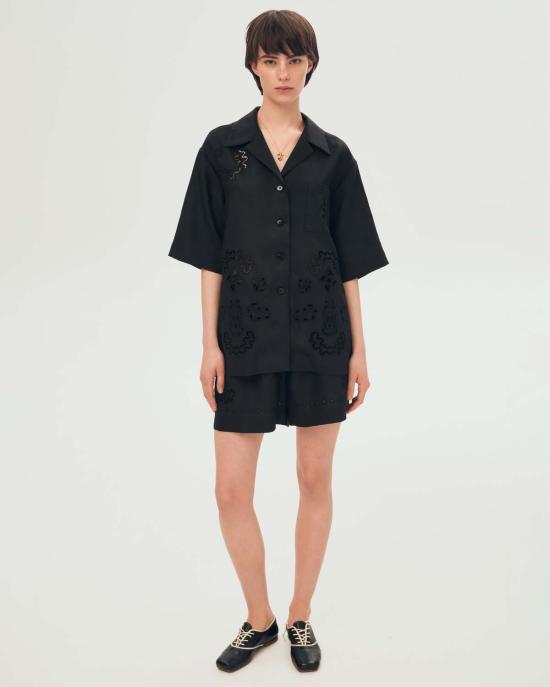  Gunia project 셔츠 구니아 프로젝트 페트라 자수 셔츠 블랙