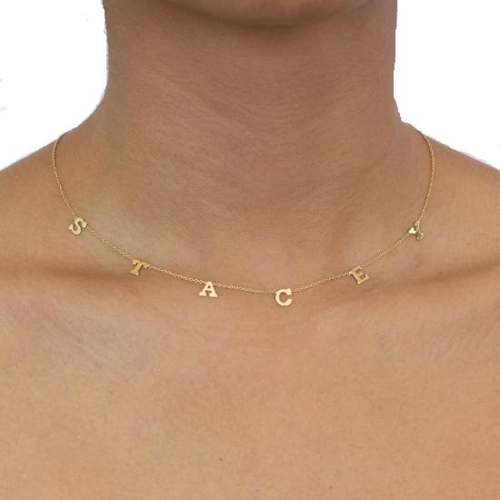  바비 카 목걸이/팬던트 Bobbie Carr 개인화된 공백 문자 목걸이 - BOBBIE CARR