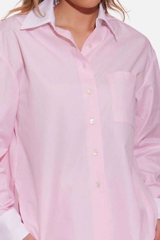  블루&크림 라운지 웨어 릴리 팝린 세트 핑크 - BLUE&CREAM