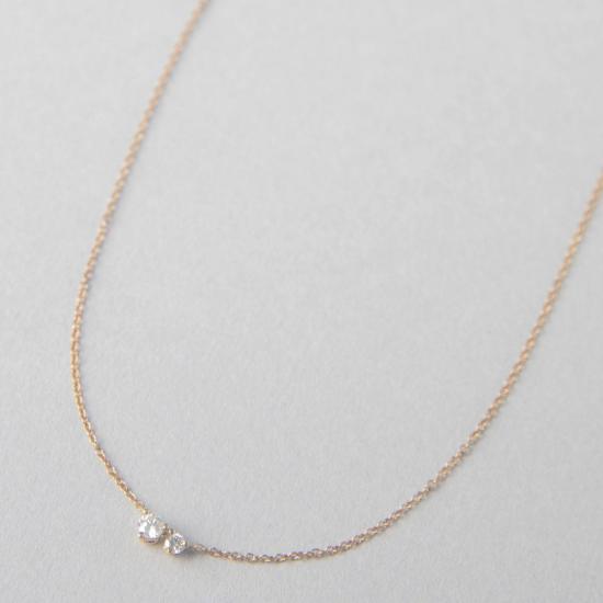  바비 카 목걸이/팬던트 트윈 다이아몬드 네크리스 - BOBBIE CARR