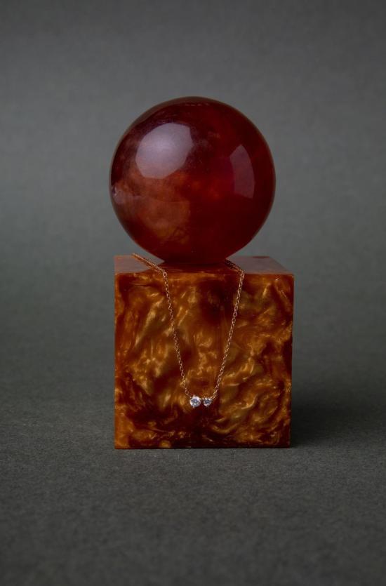  바비 카 목걸이/팬던트 트윈 다이아몬드 네크리스 - BOBBIE CARR