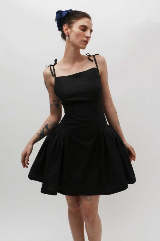  Yuhan Wang 숏 원피스 유한왕 보우 타이 후프 드레스