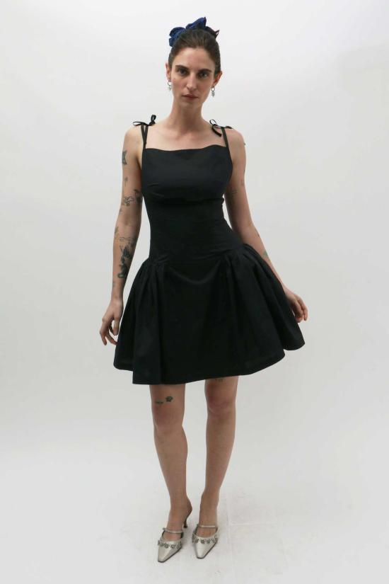  Yuhan Wang 숏 원피스 유한왕 보우 타이 후프 드레스 - YUHAN WANG