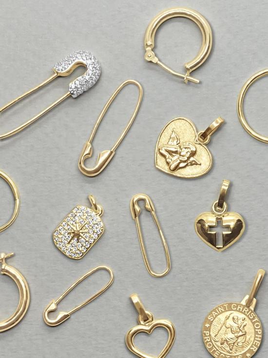  바비 카 목걸이/팬던트 하트 + 크로스 펜던트 - BOBBIE CARR