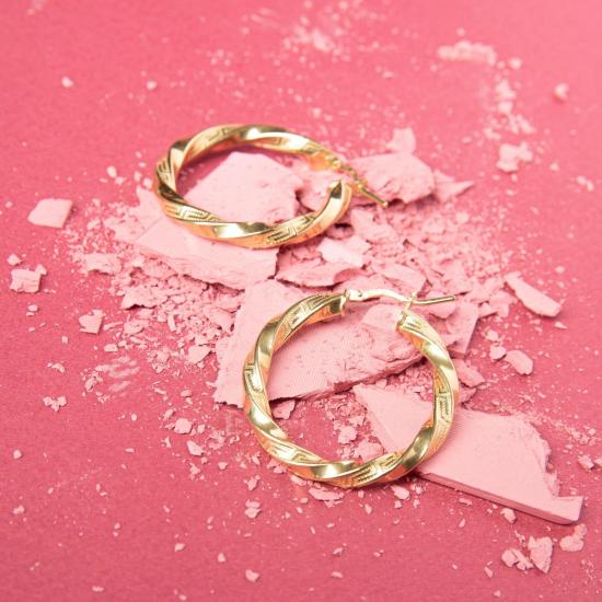  바비 카 이어링 Bobbie Carr 리본 후프 1.5인치 - BOBBIE CARR