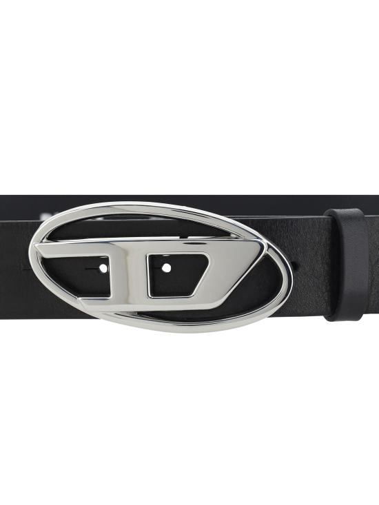 26SS 디젤 가죽 벨트 X08727PR666 H6528 BLACK - DIESEL