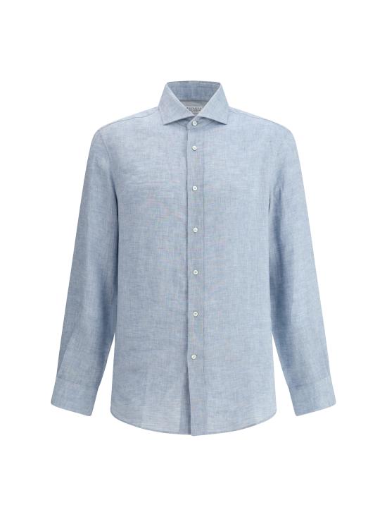 25SS 브루넬로 쿠치넬리 긴팔 셔츠 MM6840627 C132 LIGHT BLUE