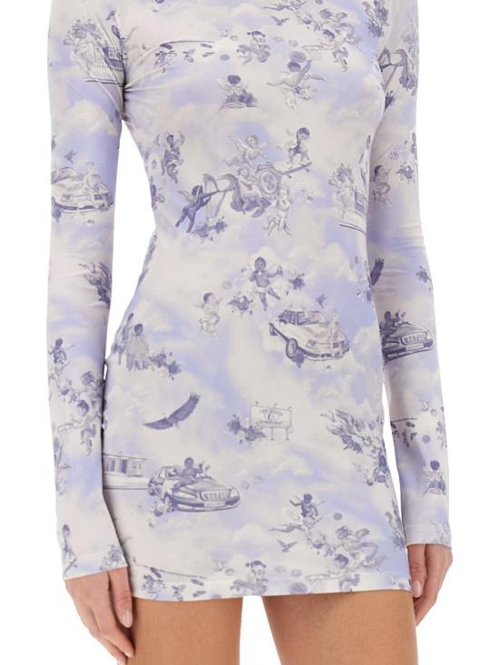 25SS 오프화이트 숏 원피스 OWDB540 S25JER0024201 BABY BLUE - OFF WHITE