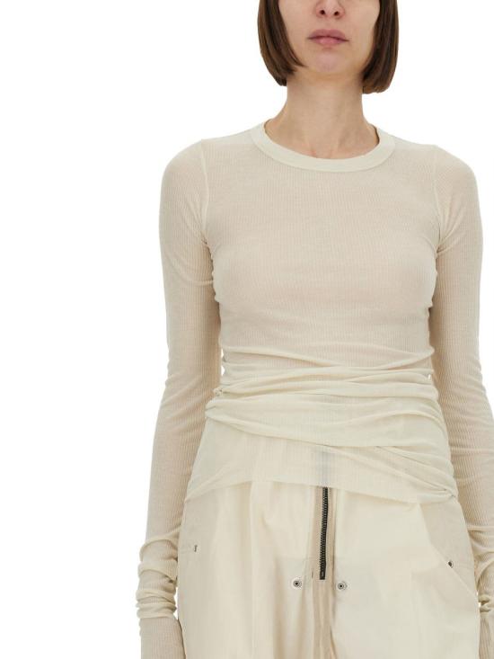 25SS 릭 오웬스 긴팔 티셔츠 RP01E7202 RC41 Beige - RICK OWENS