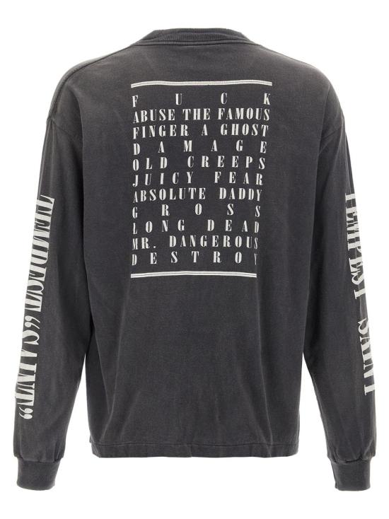 24FW 세인트 미카엘 긴팔 티셔츠 SMYS10000011BLACK Black - SAINT MXXXXXX