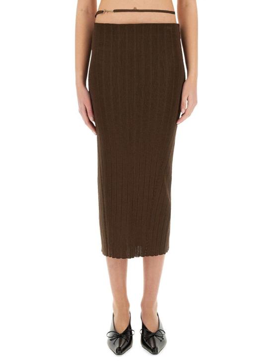 25SS 자크뮈스 미디 스커트 251KN362 2424880 BROWN