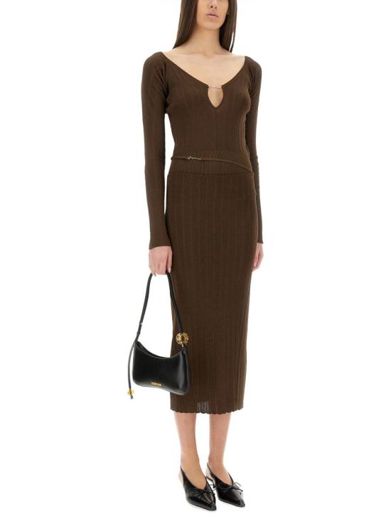 25SS 자크뮈스 미디 스커트 251KN362 2424880 BROWN - JACQUEMUS