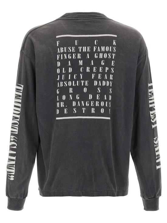 24FW 세인트 미카엘 긴팔 티셔츠 SMYS10000011BLACK Black - SAINT MXXXXXX