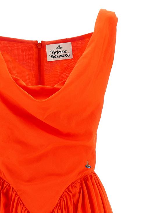 25SS 비비안웨스트우드 롱 원피스 1101032ZW012UF405 Orange - VIVIENNE WESTWOOD