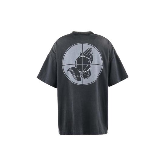  세인트 미카엘 반팔 티셔츠 Saint Mxxxxxx Fear Of God 반팔 티셔츠 블랙 - SAINT MXXXXXX