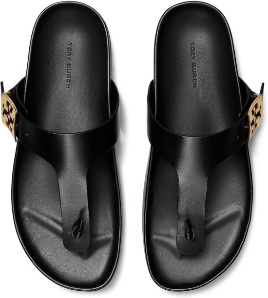  토리버치 뮬/슬리퍼 멜로우 레더 통  퍼펙트 블랙