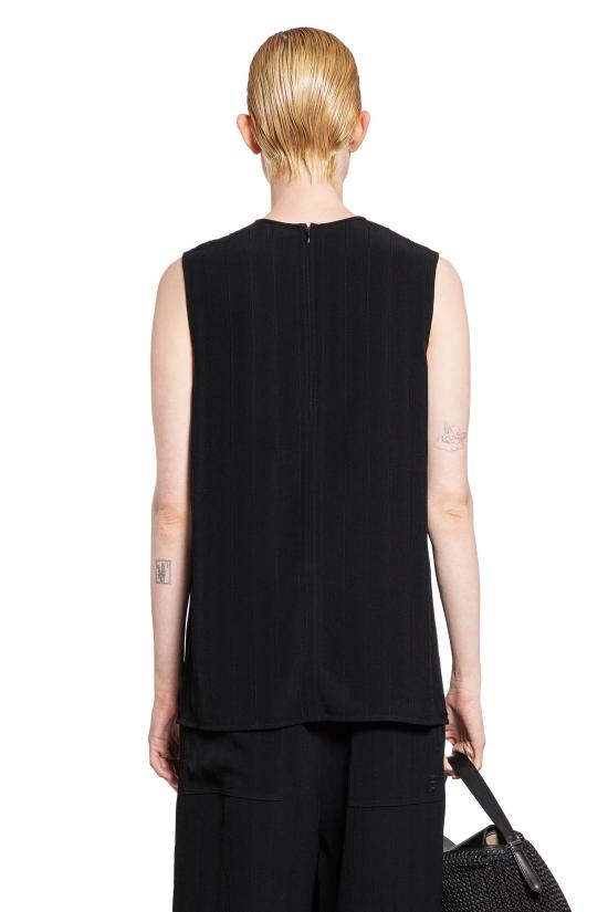  토템 민소매 티셔츠 252WRT0508FB0192001 Black - TOTEME