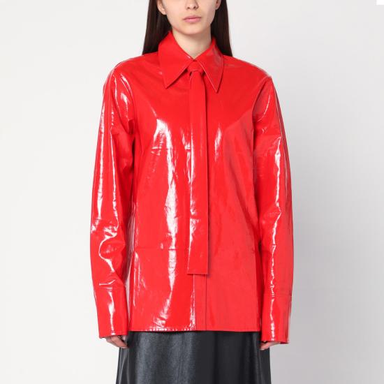 25SS 질샌더 블라우스 J03DL0183J60082 Red