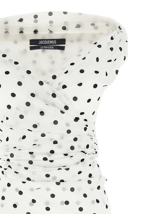 25SS 자크뮈스 롱 원피스 25E251DR23717809BT White Black - JACQUEMUS