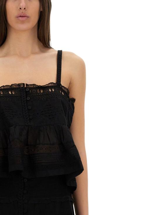 25SS 이자벨마랑에뚜왈 민소매 티셔츠 HT0542FA C1J15E01BK Black - ISABEL MARANT ETOILE