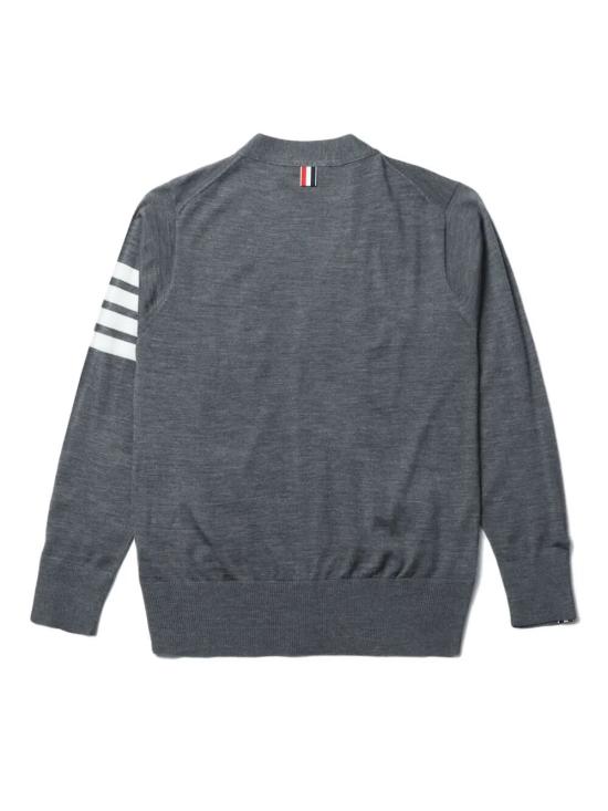 25FW 톰브라운 4바 서스테이너블 파인 메리노 울 클래식 가디건 MKC002AY1014 038 MED GREY - THOM BROWNE