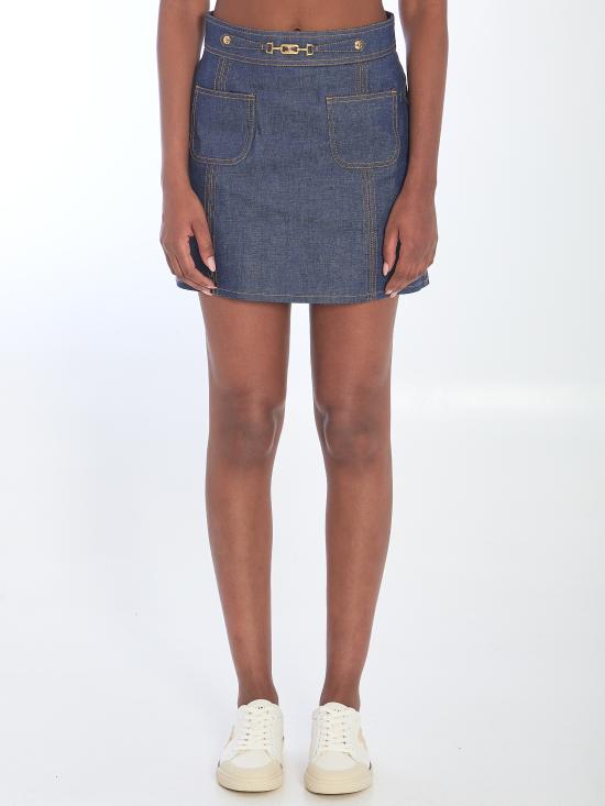 25SS 셀린느 숏 스커트 RJ0330842 BLUE