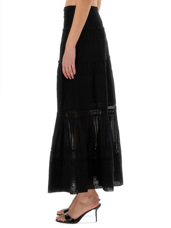 25SS 이자벨마랑에뚜왈 롱 스커트 JU0282FA C1J15E01BK Black - ISABEL MARANT ETOILE