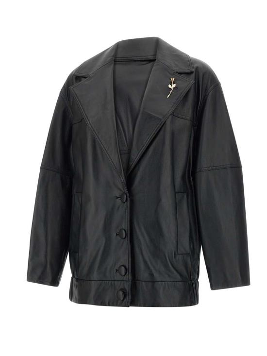 25SS EMILY RATAJKOWSKI X MARELLA 가죽 자켓 2513441028200 001 Black - OTHER BRANDS