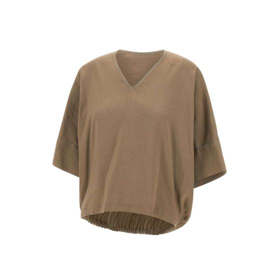 25SS 파비아나 필리피 블라우스 TPDC02F361H550 1266 Brown - FABIANA FILIPPI