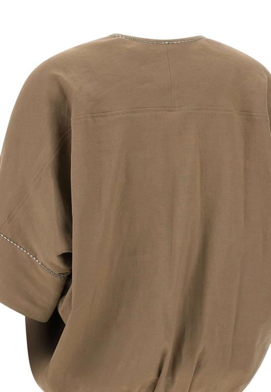 25SS 파비아나 필리피 블라우스 TPDC02F361H550 1266 Brown - FABIANA FILIPPI