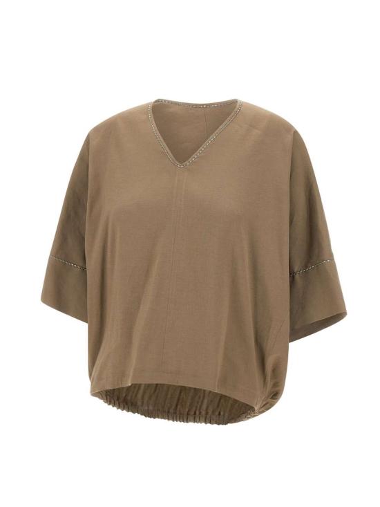 25SS 파비아나 필리피 블라우스 TPDC02F361H550 1266 Brown - FABIANA FILIPPI