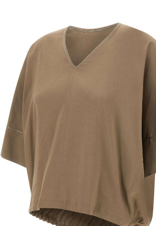 25SS 파비아나 필리피 블라우스 TPDC02F361H550 1266 Brown - FABIANA FILIPPI