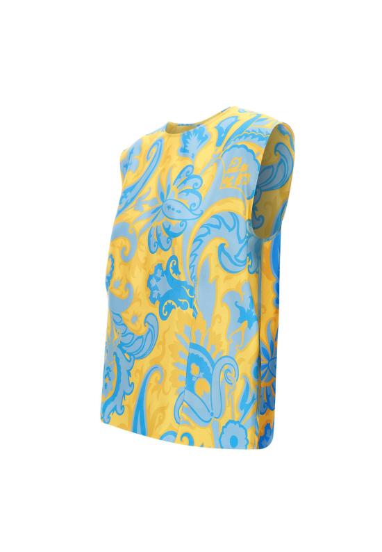 25SS 에트로 민소매 티셔츠 WRJA0086 99SA1G6X0841 Yellow - ETRO