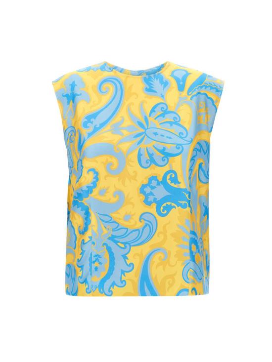 25SS 에트로 민소매 티셔츠 WRJA0086 99SA1G6X0841 Yellow - ETRO