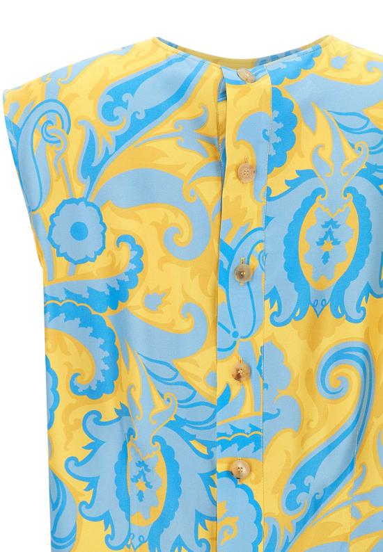 25SS 에트로 민소매 티셔츠 WRJA0086 99SA1G6X0841 Yellow - ETRO